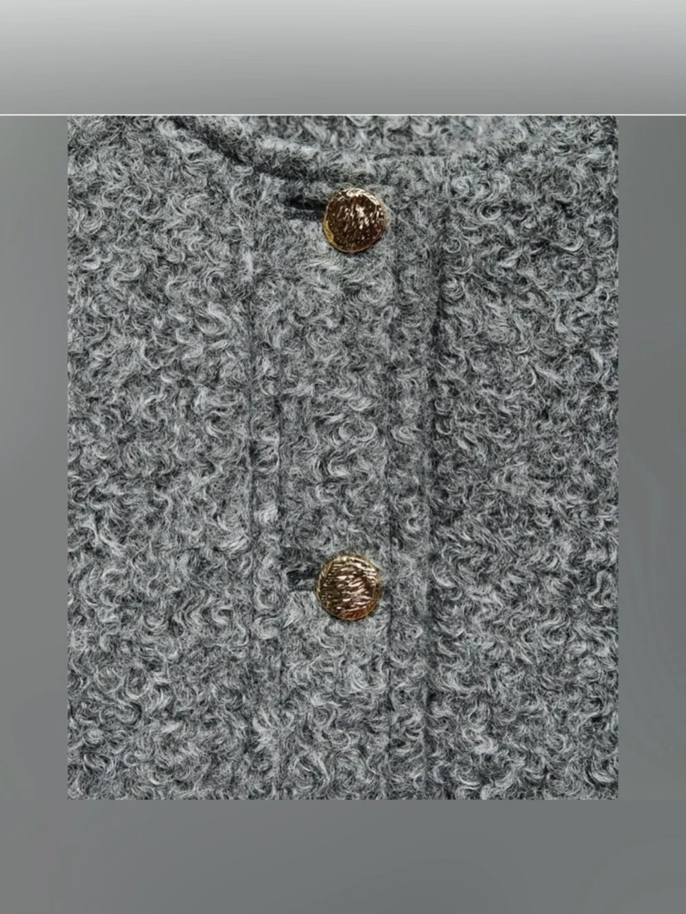 ZARA BLOGGER FAVORITE SHORT BOUCLÉ JACKET SIZE L - Picture 8 of 13